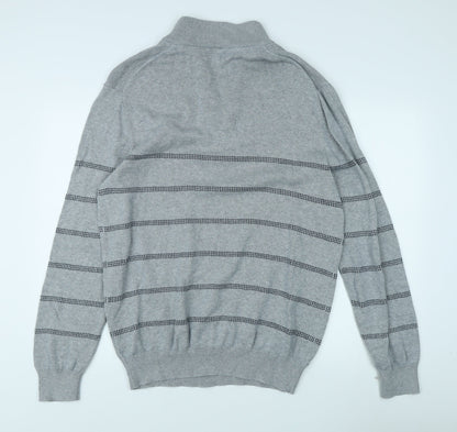 Crew Clothing Men Grey 2XL Full Zip Jumper