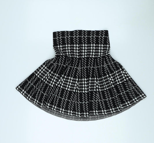 New Look Black Check Skirt, Women's Size 8