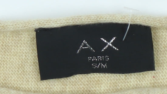 A X Paris Women's Beige Zebra Sequin Jumper S/M