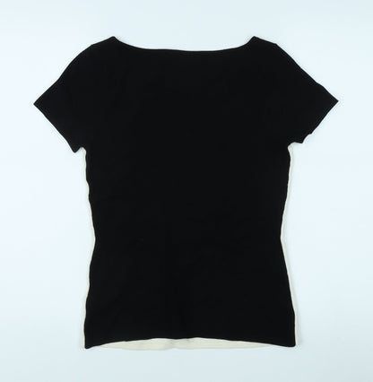 Expresso Women's Black Lace Accent T-Shirt M