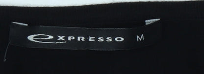 Expresso Women's Black Lace Accent T-Shirt M