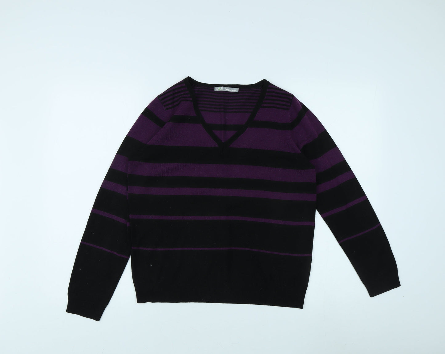 Womens UK Size 12 Marks and Spencer Purple Pullover Jumper