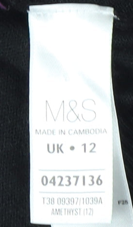 Womens UK Size 12 Marks and Spencer Purple Pullover Jumper