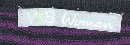 Womens UK Size 12 Marks and Spencer Purple Pullover Jumper