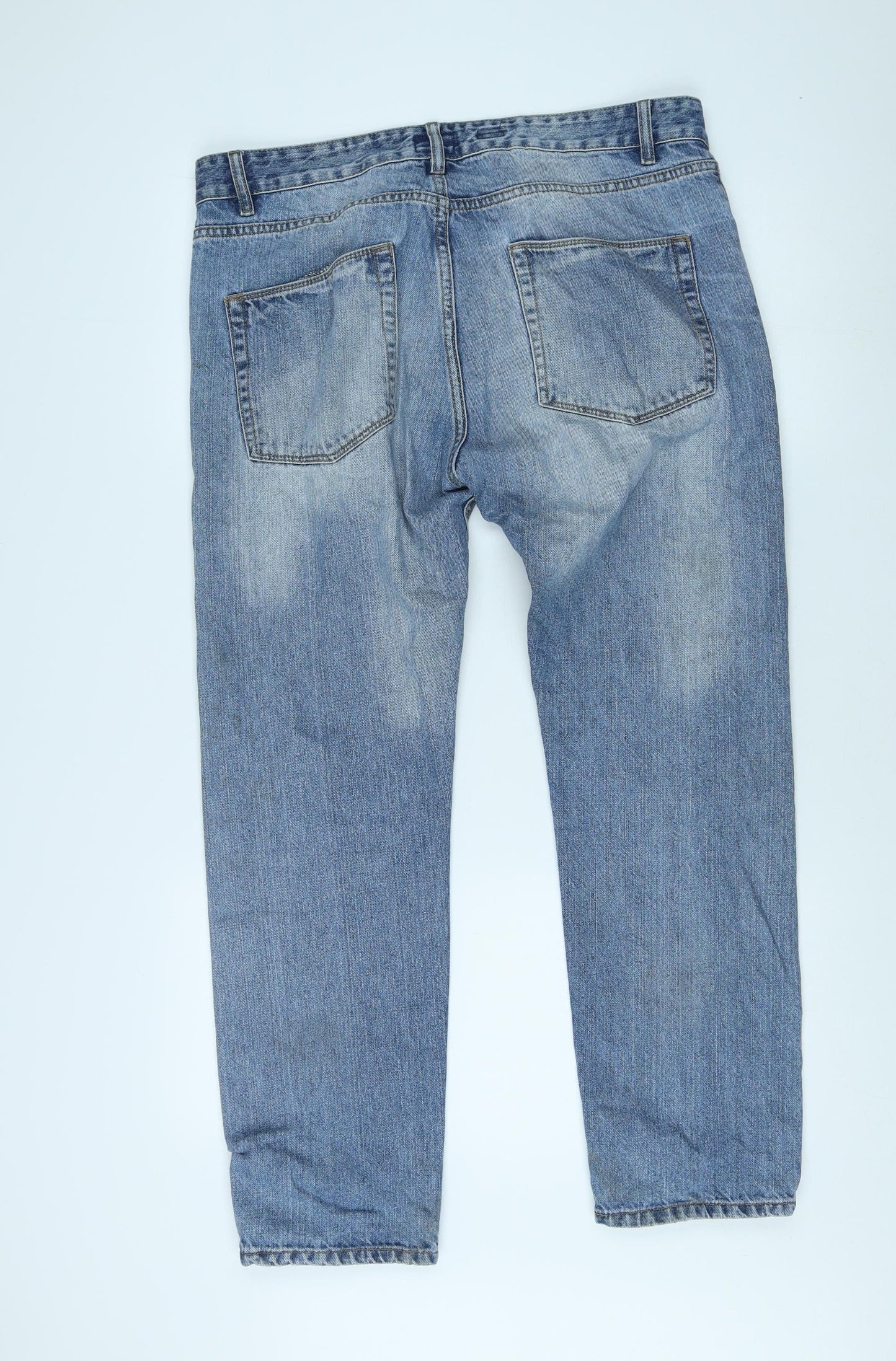 Authentic Denim Men's Slim Fit Blue Denim Jeans Size 34