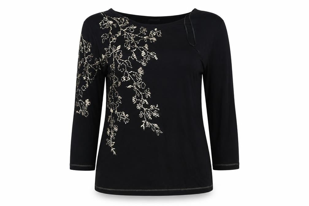 Womens UK Size M Damart Black Basic Blouse