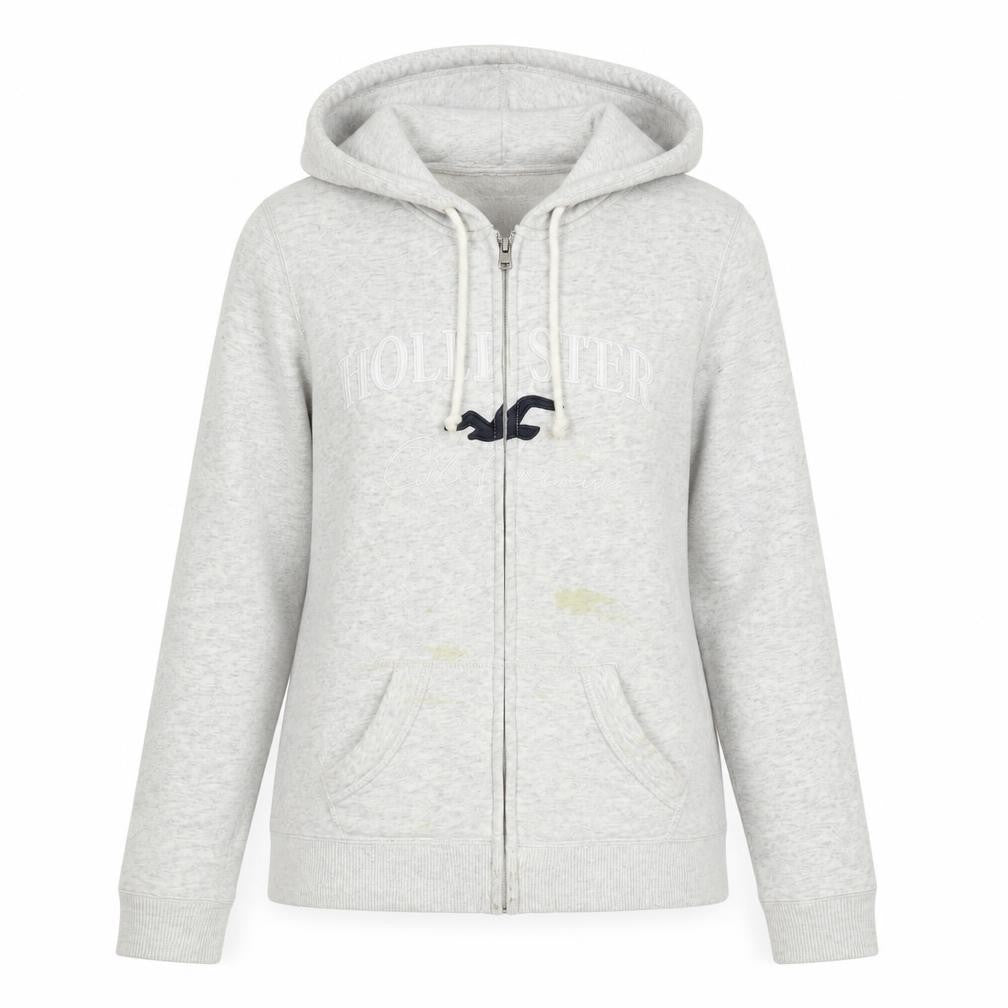 Womens UK Size XS Hollister Grey Basic Jacket