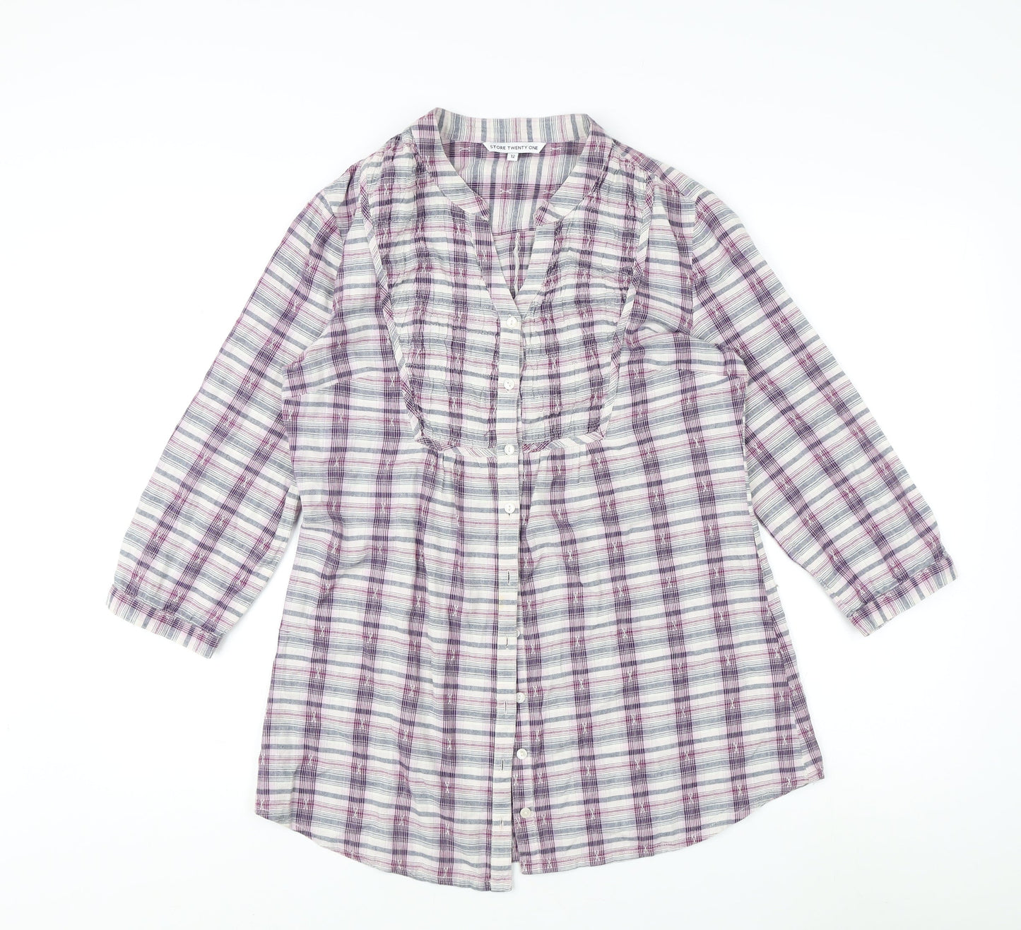 Womens UK Size 12 Store Twenty One Multicoloured Tunic Button-Up