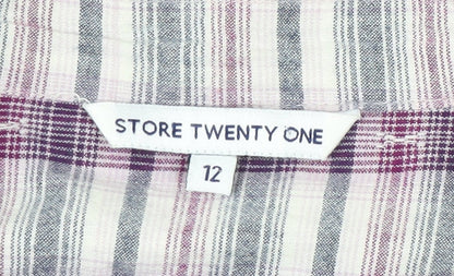 Womens UK Size 12 Store Twenty One Multicoloured Tunic Button-Up