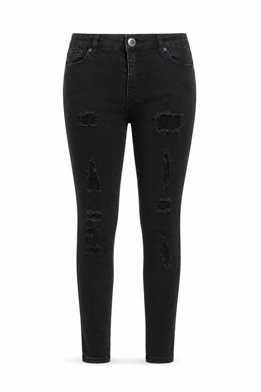 Womens UK Size 10 Boohoo Slim Fit Skinny Black Jeans
