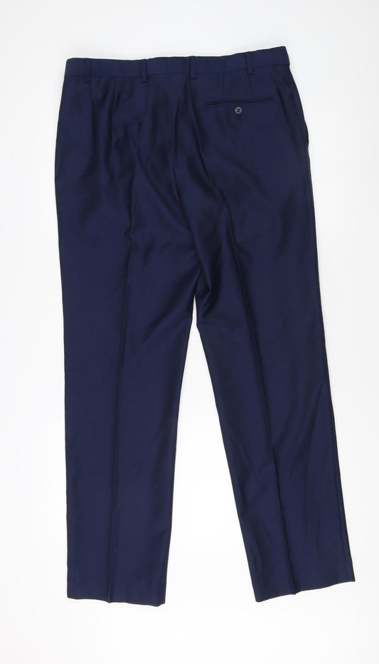 Marks and Spencer Men's Blue Dress Pants Size 86