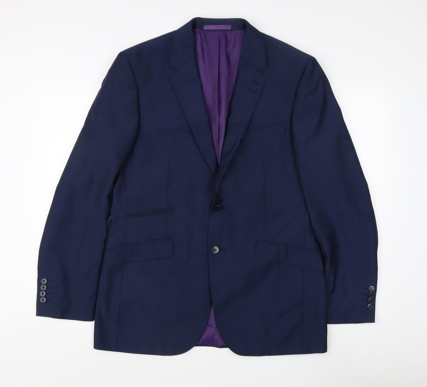 Mens UK Size 40 Marks and Spencer Regular Blue Suit Jacket