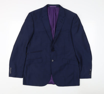 Mens UK Size 40 Marks and Spencer Regular Blue Suit Jacket