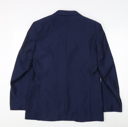 Mens UK Size 40 Marks and Spencer Regular Blue Suit Jacket