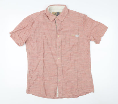 Marks and Spencer Men's Red Check Short Sleeve Polo