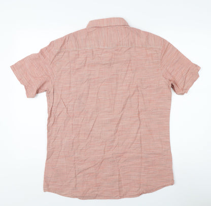 Marks and Spencer Men's Red Check Short Sleeve Polo