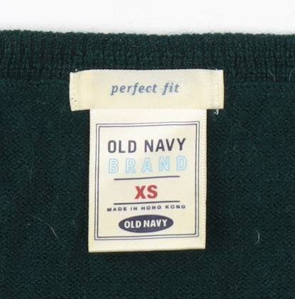 Womens UK Size XS Old Navy Green Pullover Jumper
