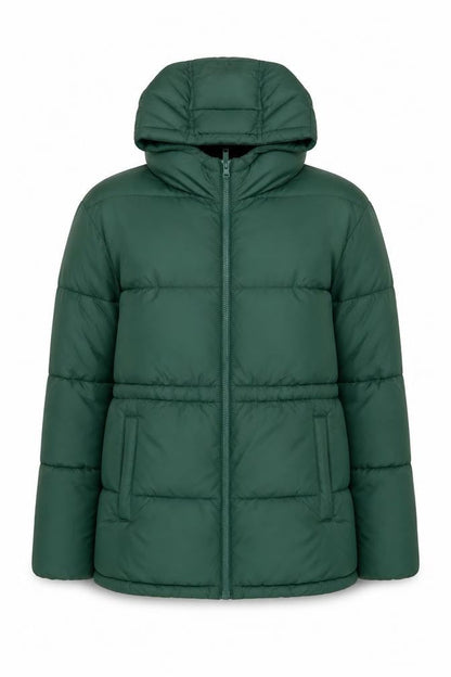 Womens UK Size M Hollister Green Puffer Jacket