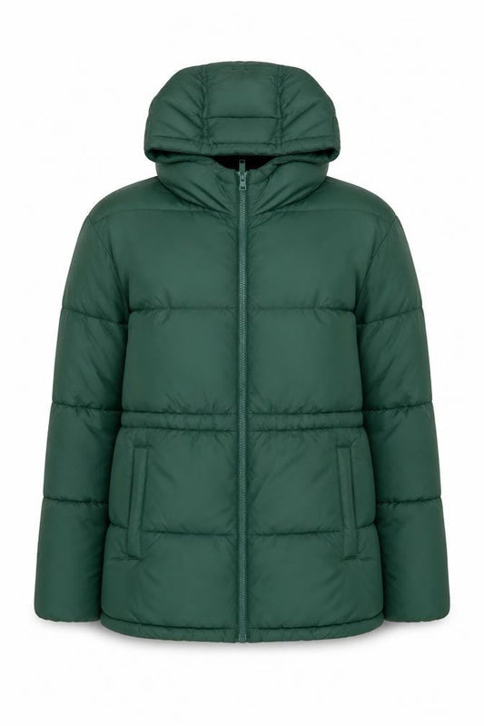 Womens UK Size M Hollister Green Puffer Jacket