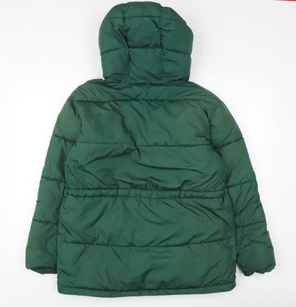 Womens UK Size M Hollister Green Puffer Jacket