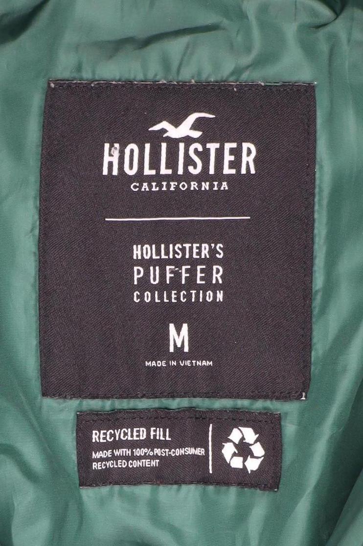 Womens UK Size M Hollister Green Puffer Jacket