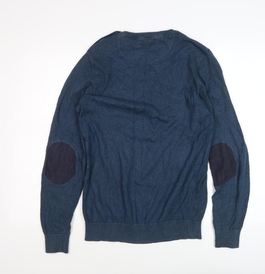 Jack & Jones Men's Blue Wool Pullover Jumper S