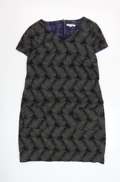 White Stuff Women's Black Floral Shift Dress Size 12