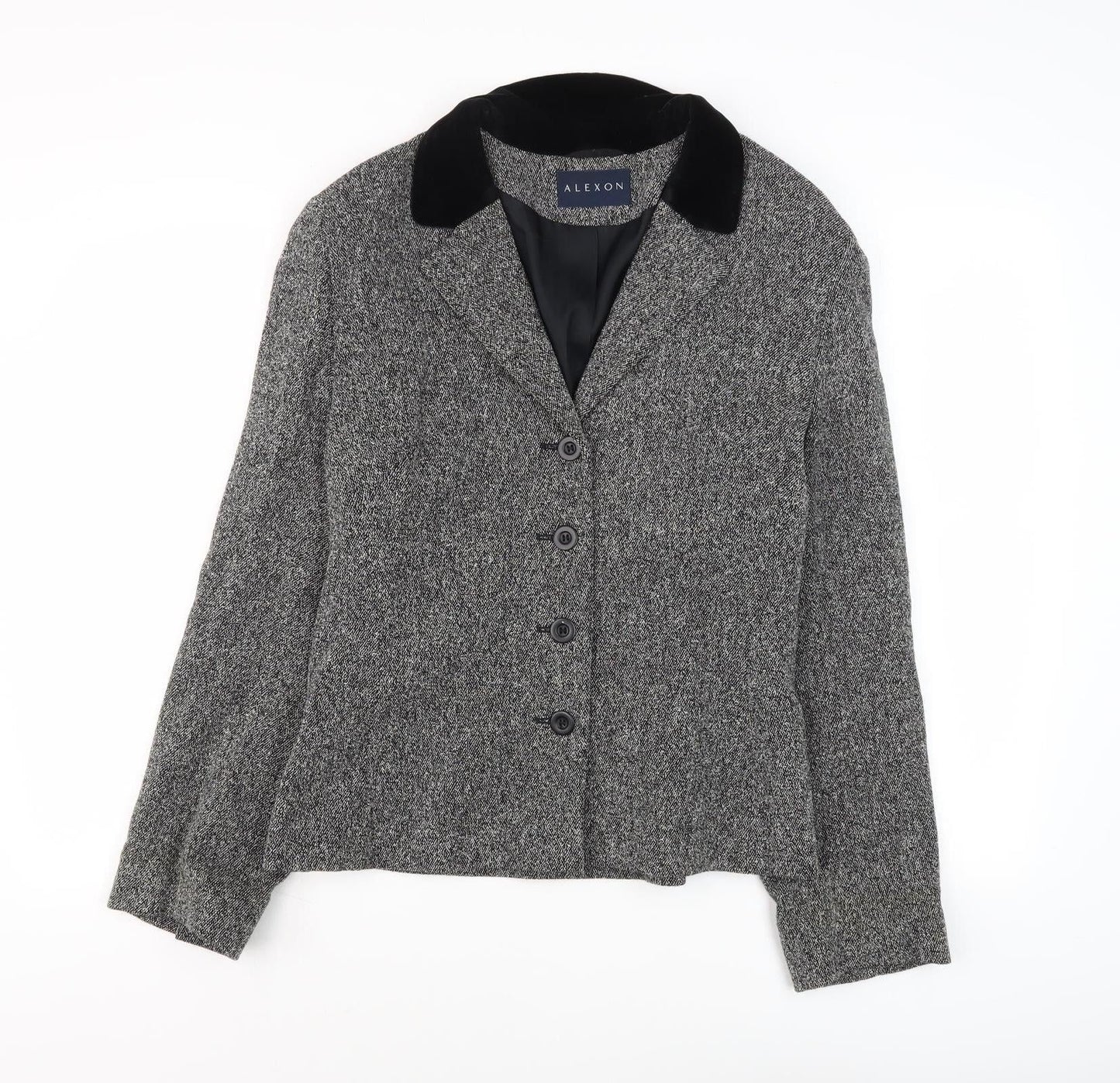 Alexon Women's Grey Tweed Blazer Size 12
