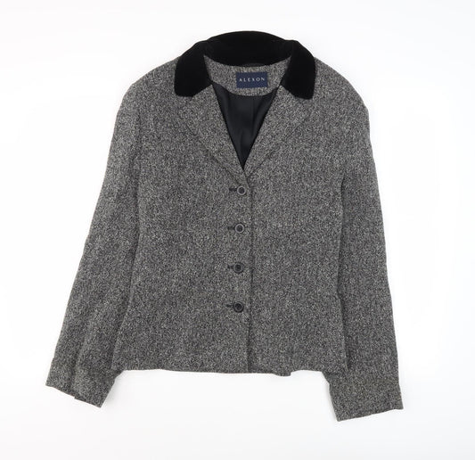Alexon Women's Grey Tweed Blazer Size 12