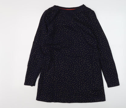 Boden Women's Blue Polka Dot Long Sleeve Dress