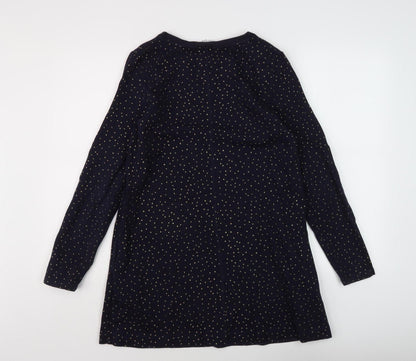 Boden Women's Blue Polka Dot Long Sleeve Dress