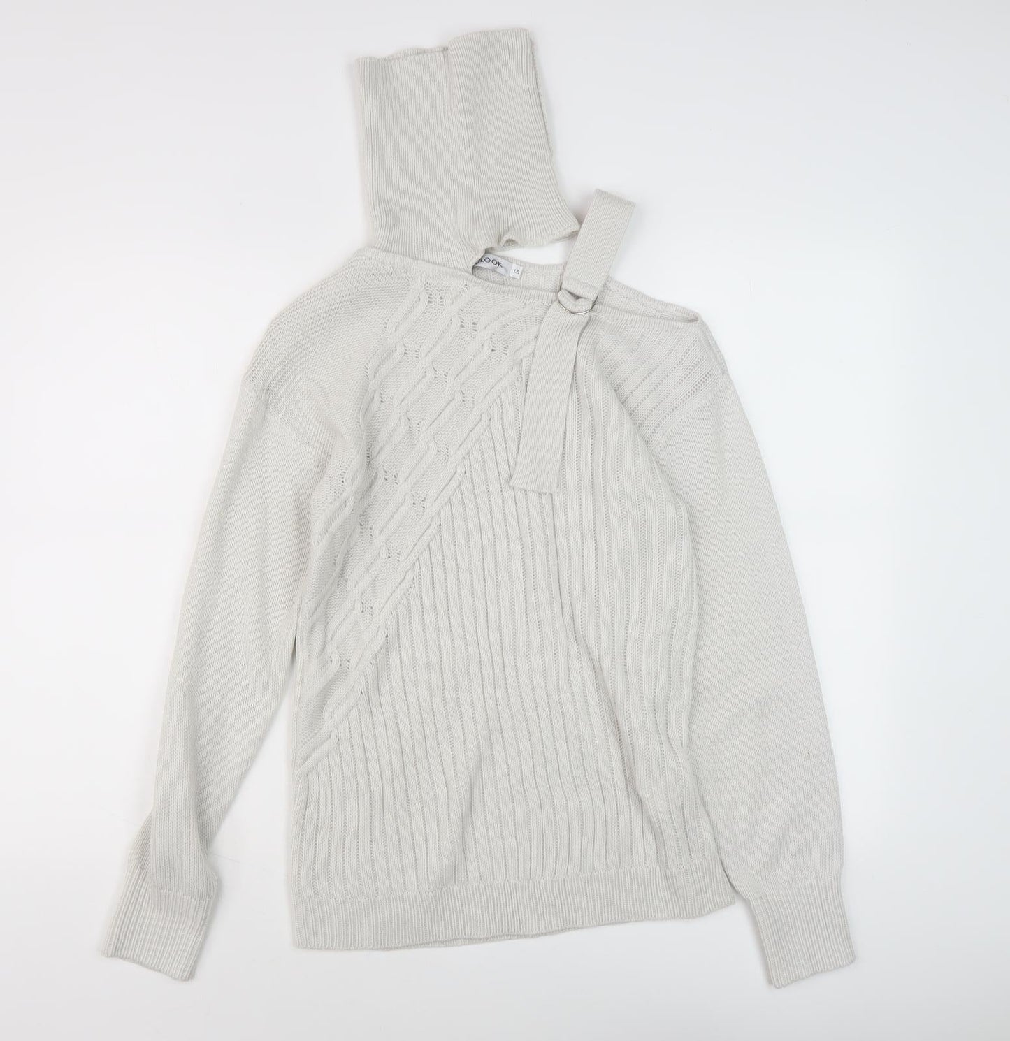 Womens UK Size S MissLook Ivory Pullover Jumper