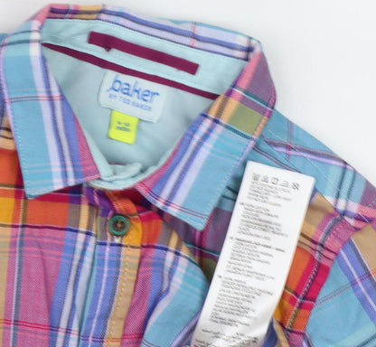 Ted Baker Boys Multicoloured Button-Up Plaid Shirt 3-4 Years
