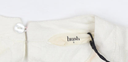 Hush Women's Ivory Cotton Blouse Size 8
