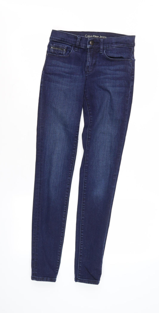 Calvin Klein Women's Blue Skinny Jeans UK 4