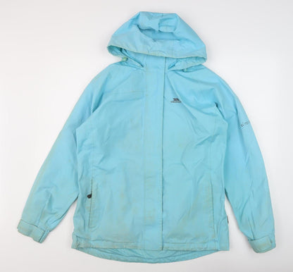 Womens UK Size L Trespass Blue Rain Coat