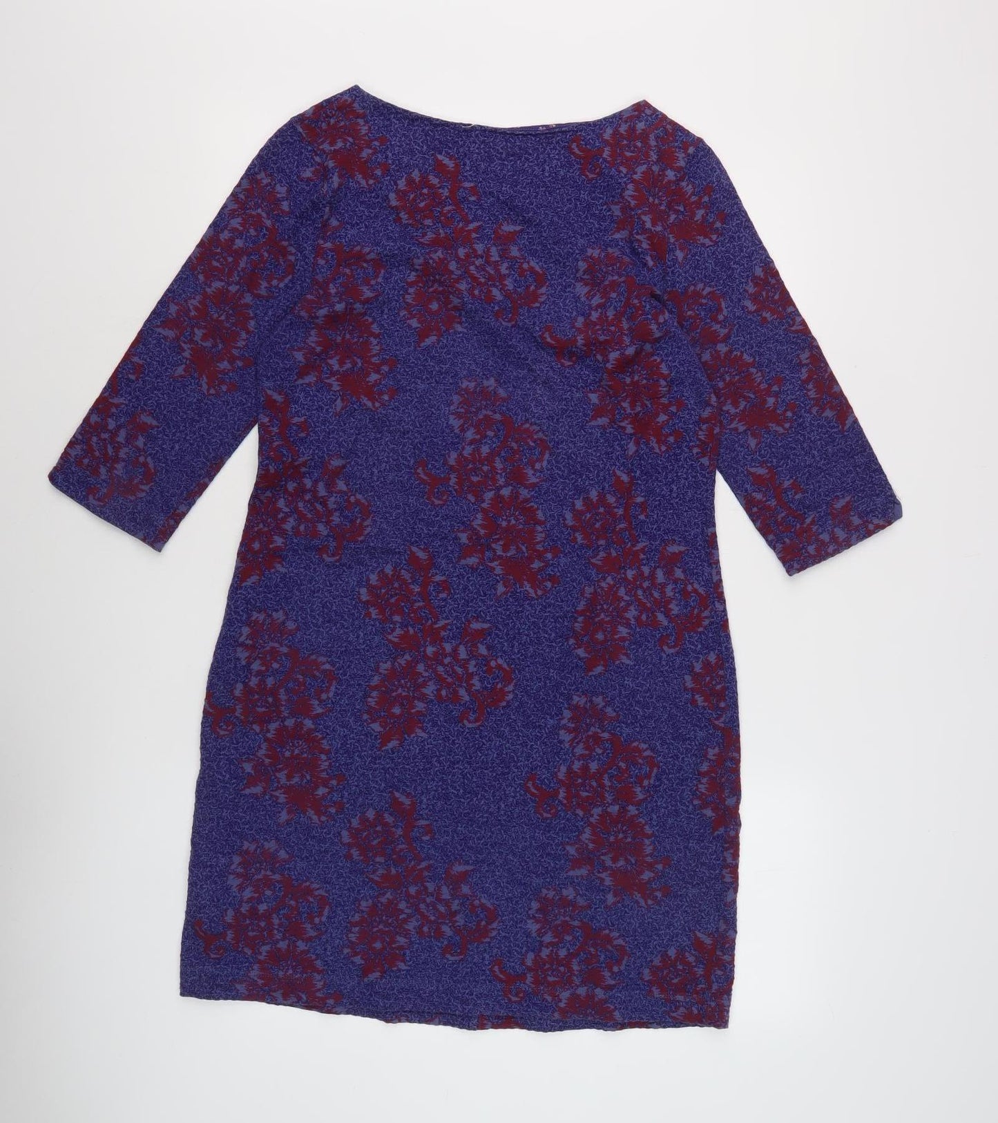 White Stuff Women's Purple Floral Shift Dress Size 10