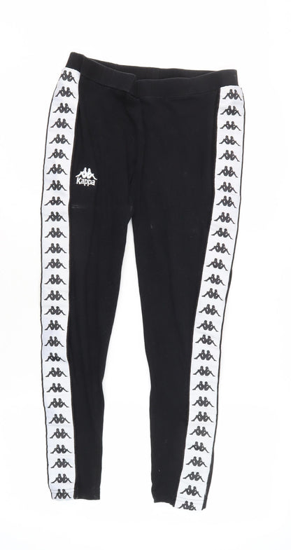 Kappa Women's Black Track Pants S - Gym Skinny Fit