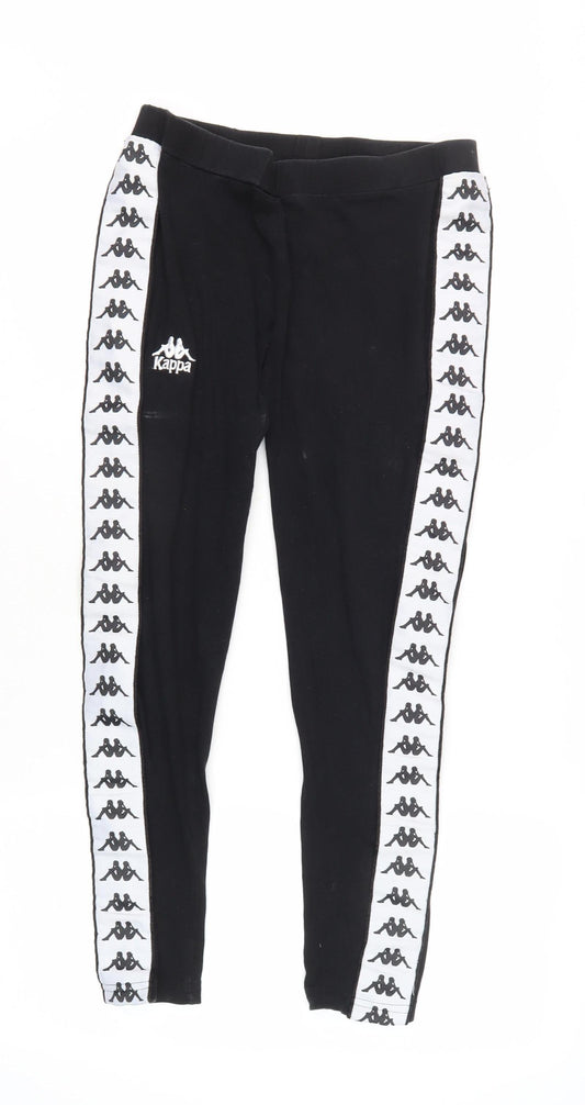 Kappa Women's Black Track Pants S - Gym Skinny Fit