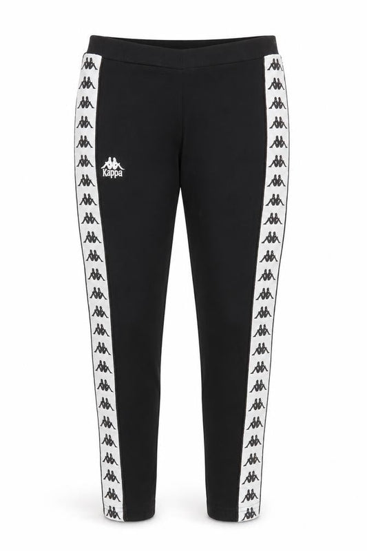 Womens UK Size S Kappa Regular Fit Track Pants Black Trousers