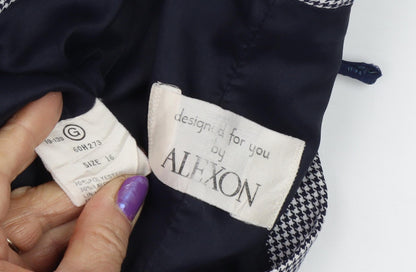 Alexon Women's Blue Check Pencil Skirt Size 16