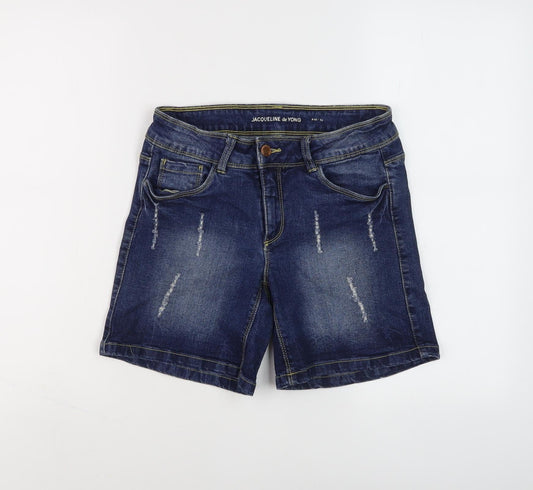 Jacqueline de Yong Women's Blue Bermuda Shorts 2XS