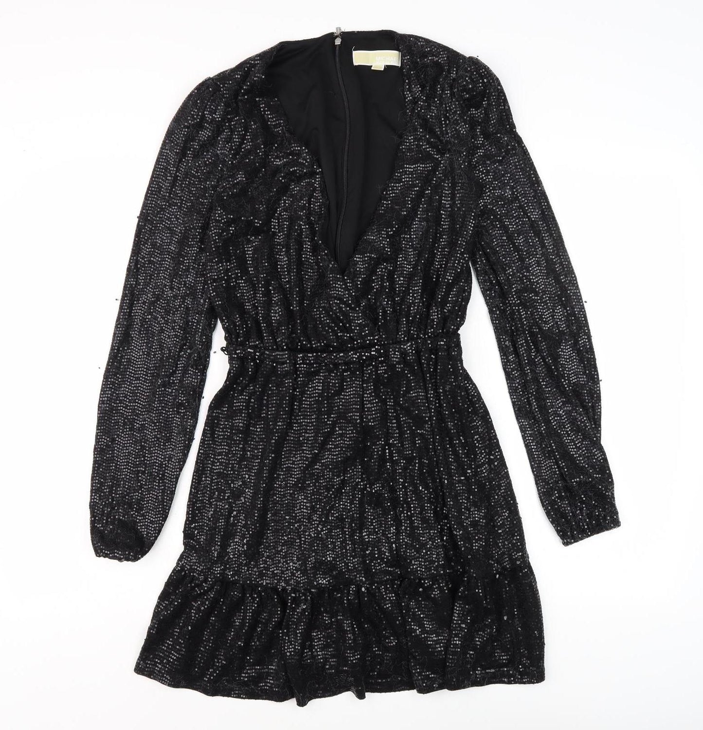 Michael Kors Women's Black XS Sequin Party Dress