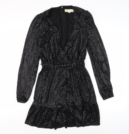 Michael Kors Women's Black XS Sequin Party Dress