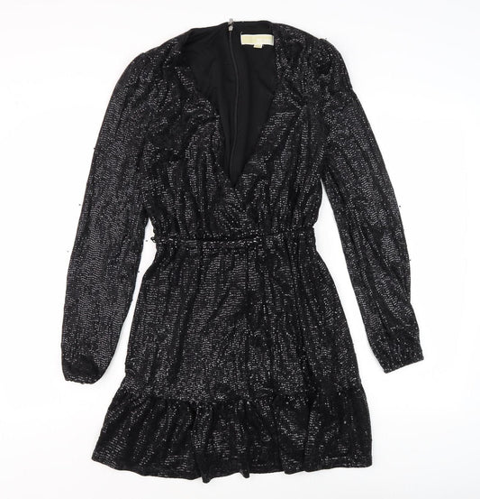Michael Kors Women's Black XS Sequin Party Dress
