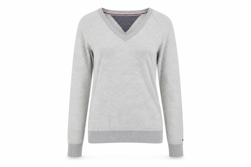 Womens UK Size S Tommy Hilfiger Grey Pullover Jumper
