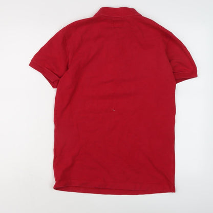 Diesel Men's Red Polo Shirt Size S