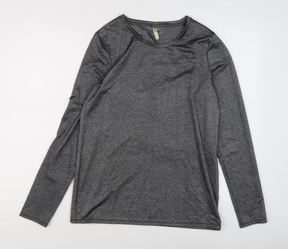 Banana Republic Women's Grey Jersey Top, Size M, Crew Neck