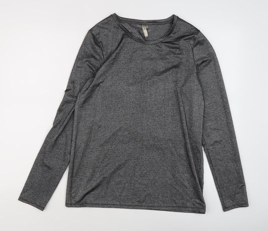 Banana Republic Women's Grey Jersey Top, Size M, Crew Neck