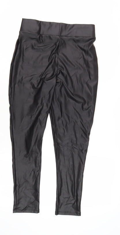 Womens UK Size 8 Lipsy Regular Fit  Black Trousers